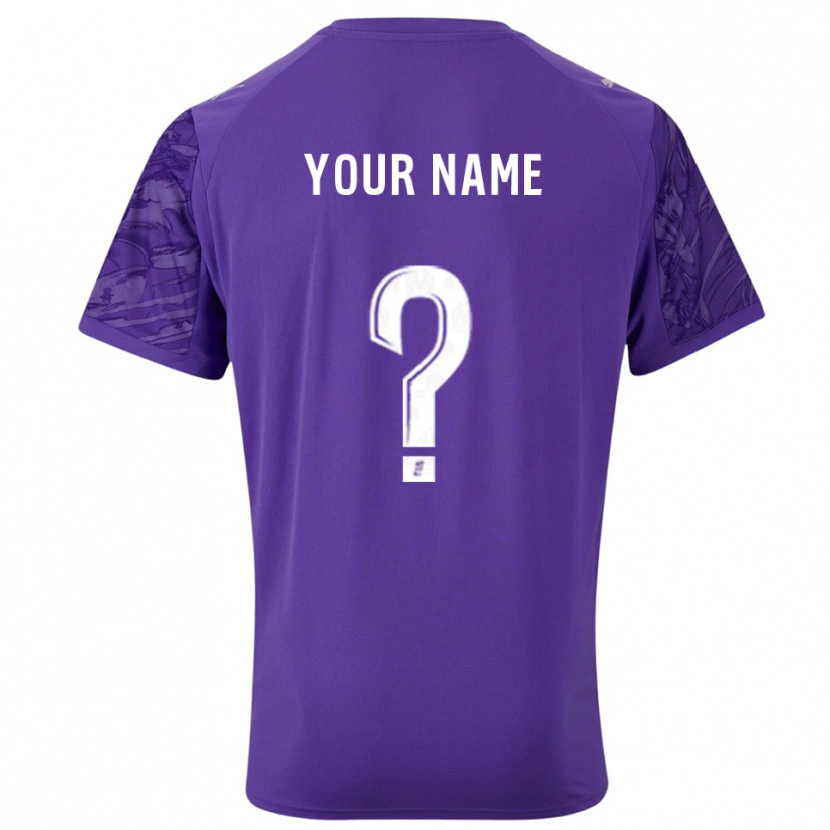 Danxen Børn Olympique Marseille Lilla Hvid Målmandstrøje 2025/26 Trøje T-shirt