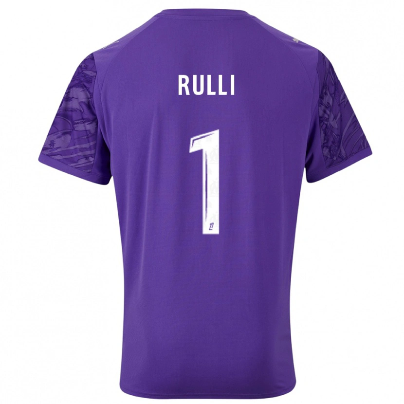 Danxen Børn Gerónimo Rulli #1 Lilla Hvid Målmandstrøje 2025/26 Trøje T-shirt