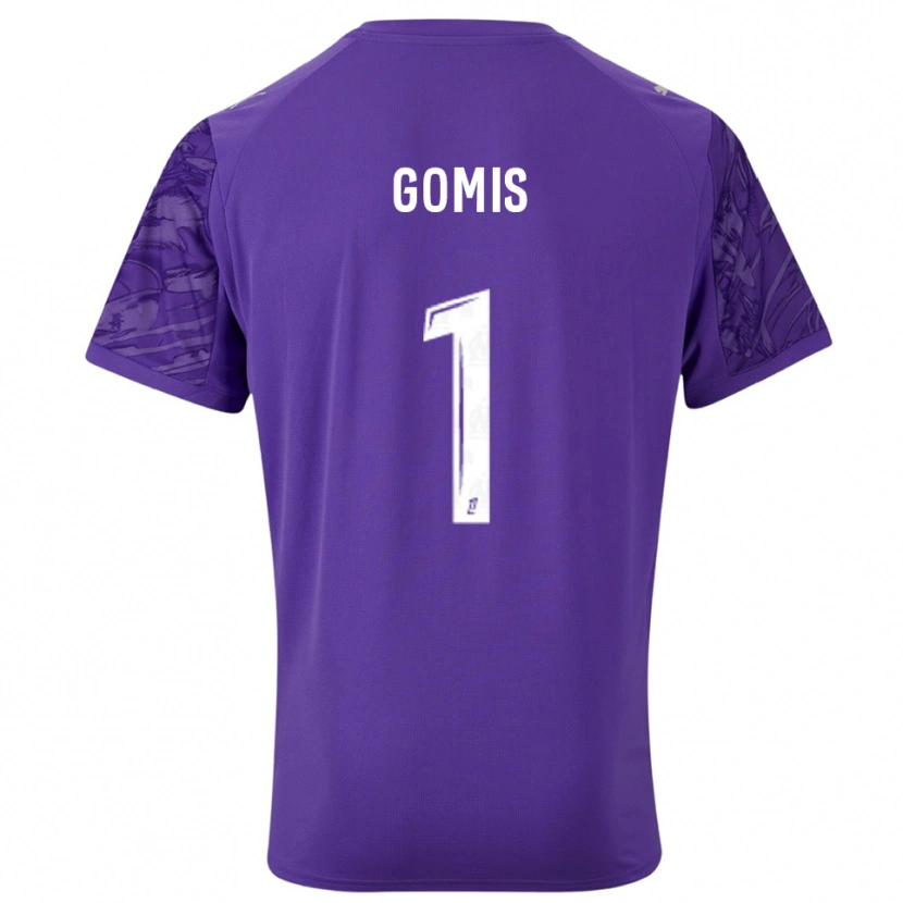 Danxen Børn Ibrahim Gomis #1 Lilla Hvid Målmandstrøje 2025/26 Trøje T-shirt