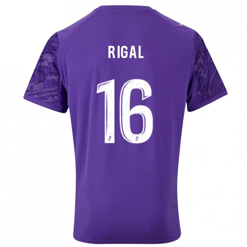 Danxen Børn Pablo Rigal #16 Lilla Hvid Målmandstrøje 2025/26 Trøje T-shirt
