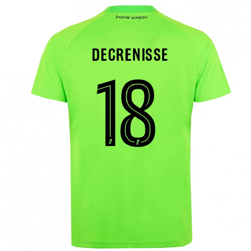 Danxen Børn Axel Decrenisse #18 Grøn Sort Målmandstrøje 2025/26 Trøje T-shirt