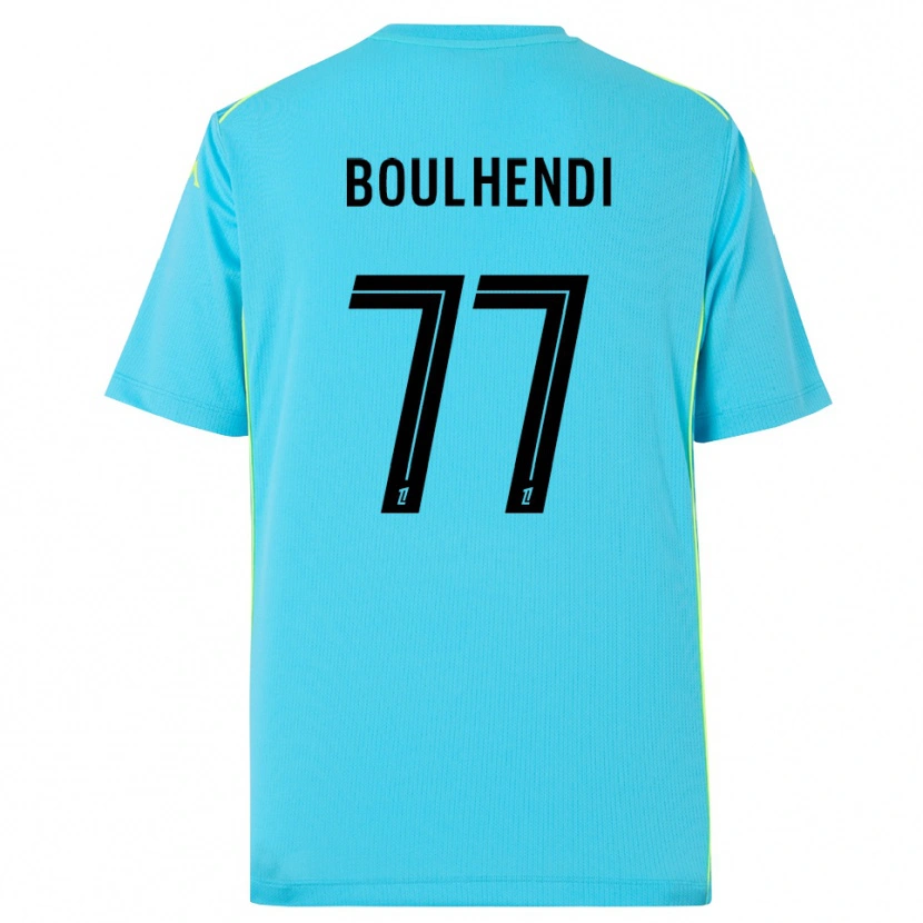 Danxen Børn Teddy Boulhendi #77 Himmelblå Sort Målmandstrøje 2025/26 Trøje T-shirt