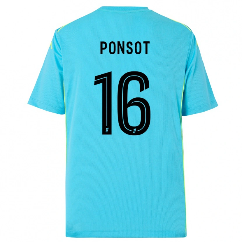 Danxen Børn Martin Ponsot #16 Himmelblå Sort Målmandstrøje 2025/26 Trøje T-shirt