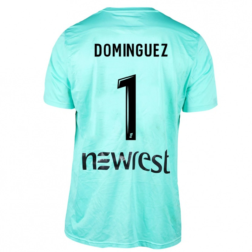 Danxen Børn Álex Domínguez #1 Aqua Sort Målmandstrøje 2025/26 Trøje T-shirt