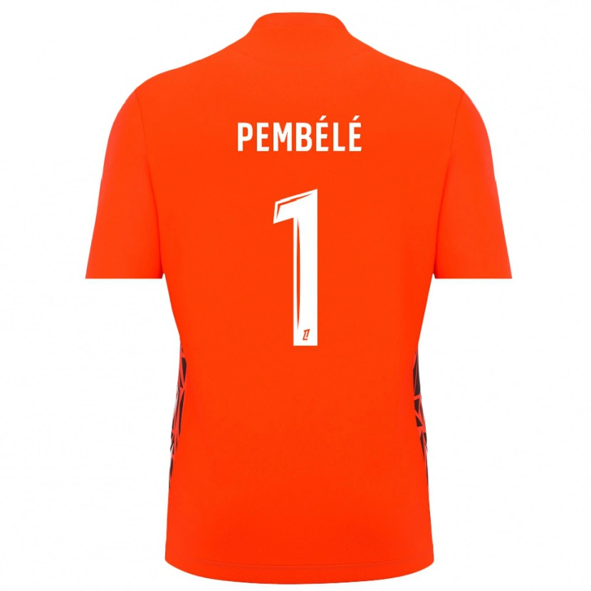 Danxen Børn Willange Pembélé #1 Orange-Hvid Målmandstrøje 2025/26 Trøje T-shirt