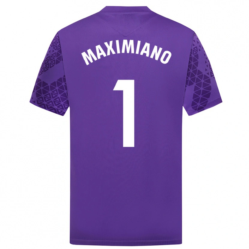 Danxen Børn Luís Maximiano #1 Lilla Hvid Målmandstrøje 2025/26 Trøje T-shirt
