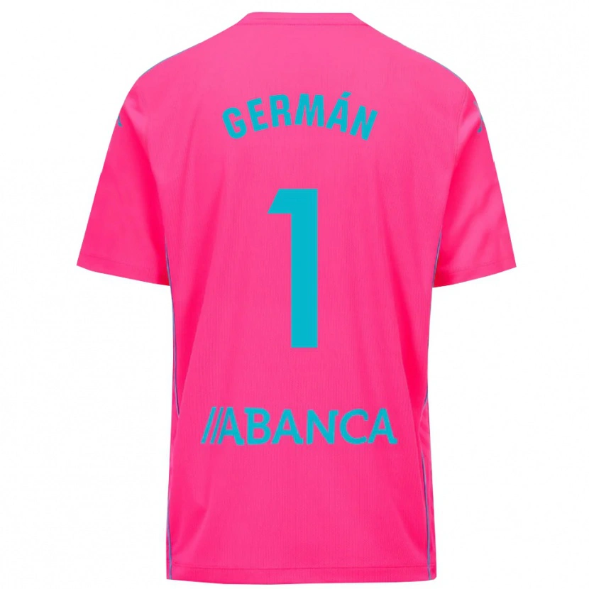 Danxen Børn Germán Parreño #1 Dyb Pink Sort Målmandstrøje 2025/26 Trøje T-shirt
