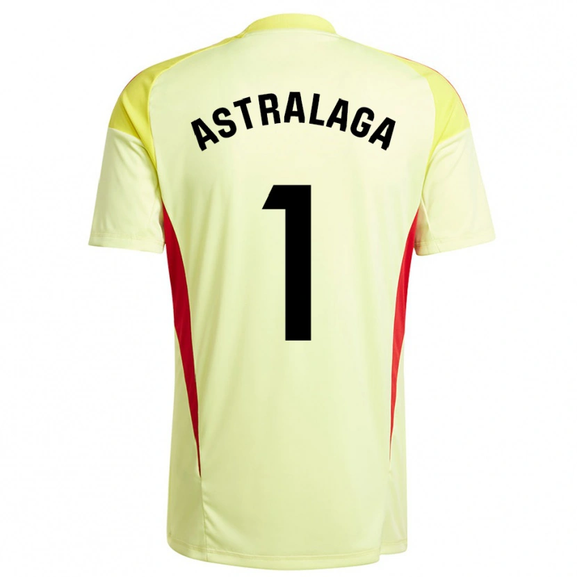 Danxen Børn Ander Astralaga #1 Lys Gul Sort Målmandstrøje 2025/26 Trøje T-shirt