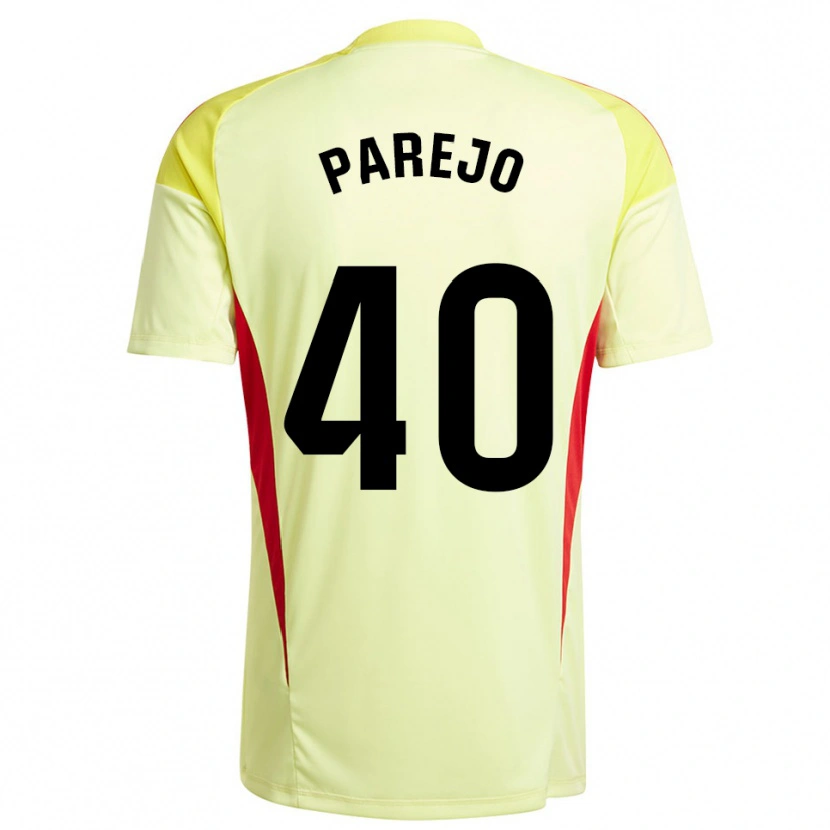 Danxen Børn Jesús Parejo #40 Lys Gul Sort Målmandstrøje 2025/26 Trøje T-shirt