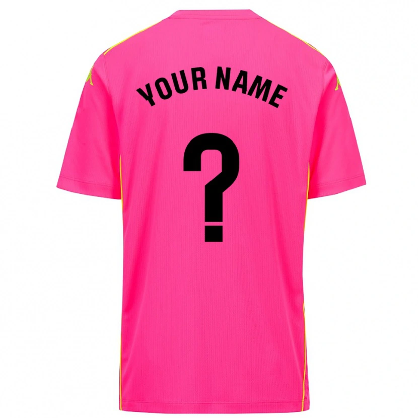 Danxen Børn Real Valladolid Dyb Pink Sort Målmandstrøje 2025/26 Trøje T-shirt