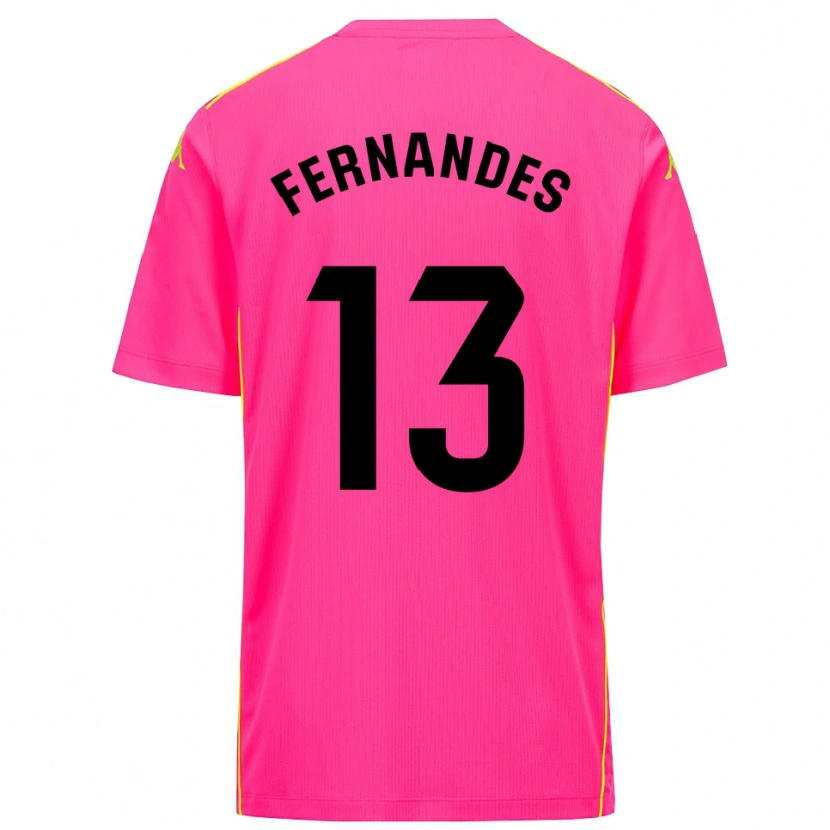 Danxen Børn Guilherme Fernandes #13 Dyb Pink Sort Målmandstrøje 2025/26 Trøje T-shirt