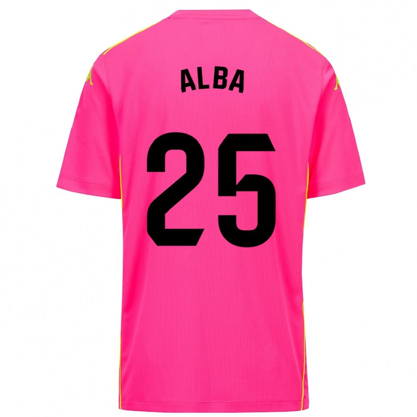 Danxen Børn Alba Acebes Rodríguez #25 Dyb Pink Sort Målmandstrøje 2025/26 Trøje T-shirt