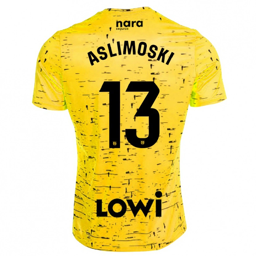 Danxen Børn Tomme Aslimoski #13 Gul Sort Målmandstrøje 2025/26 Trøje T-shirt