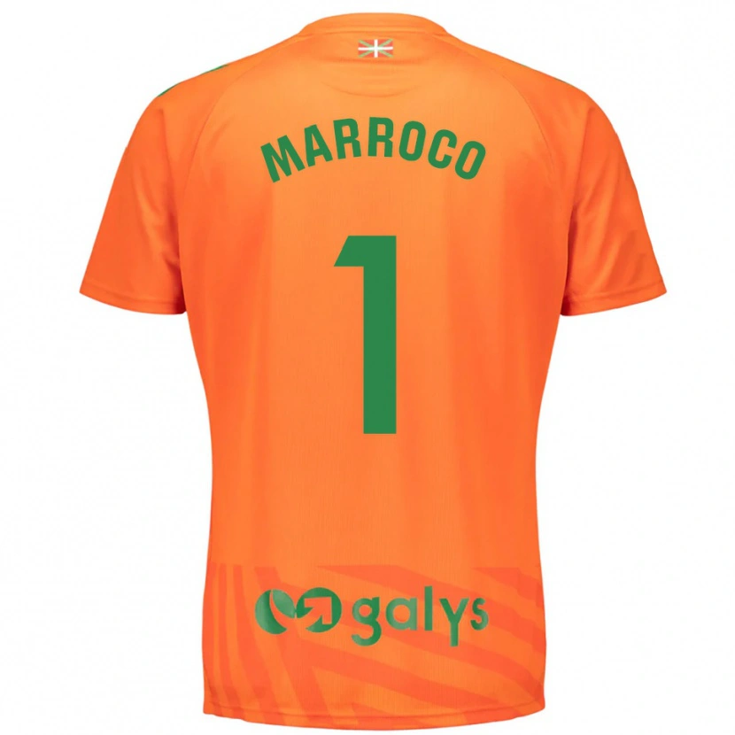 Danxen Børn Marc Marroco #1 Orange Grøn Målmandstrøje 2025/26 Trøje T-shirt