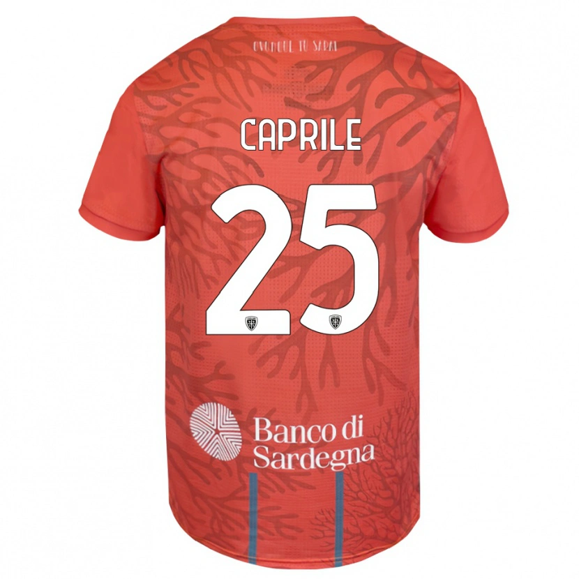 Danxen Børn Elia Caprile #25 Orange Rød Hvid Målmandstrøje 2025/26 Trøje T-shirt