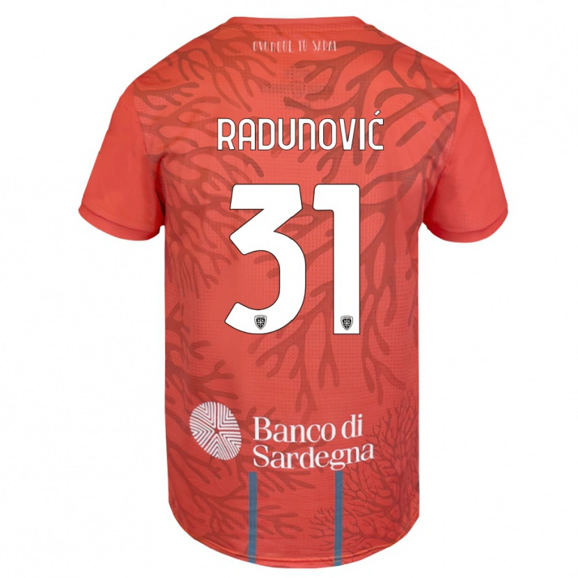 Danxen Børn Boris Radunović #31 Orange Rød Hvid Målmandstrøje 2025/26 Trøje T-shirt
