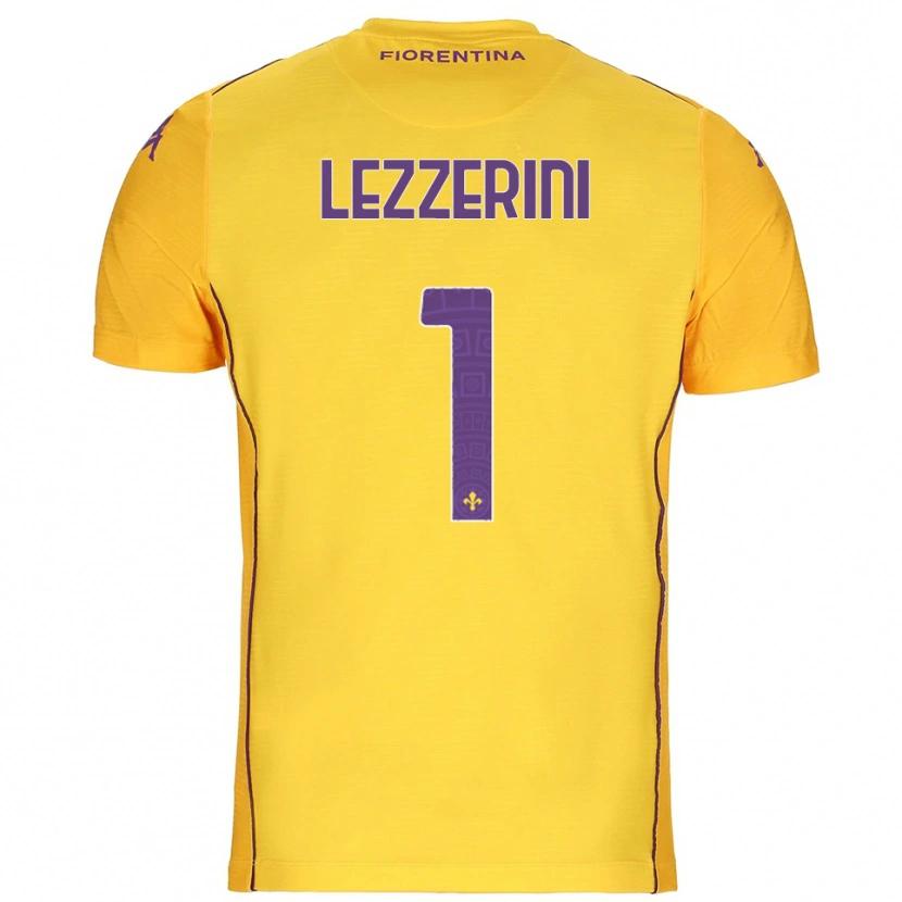 Danxen Børn Luca Lezzerini #1 Orange Gul Lilla Målmandstrøje 2025/26 Trøje T-shirt