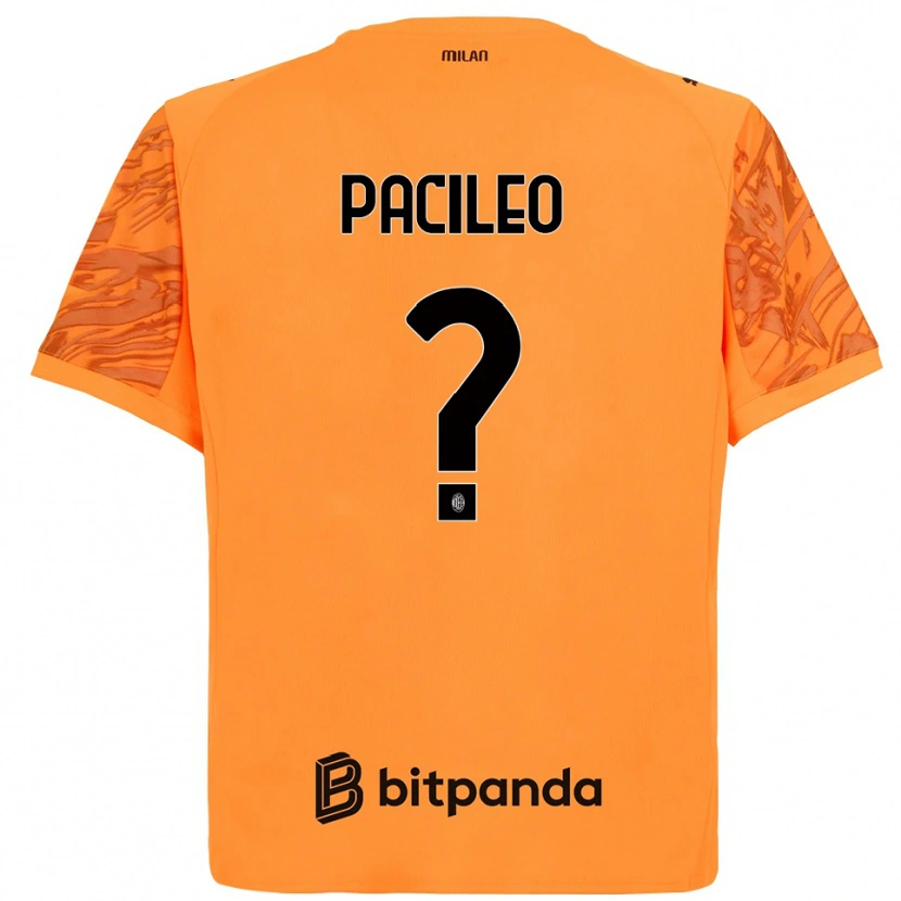 Danxen Børn Alessandro Pacileo #0 Orange Gul Sort Målmandstrøje 2025/26 Trøje T-shirt