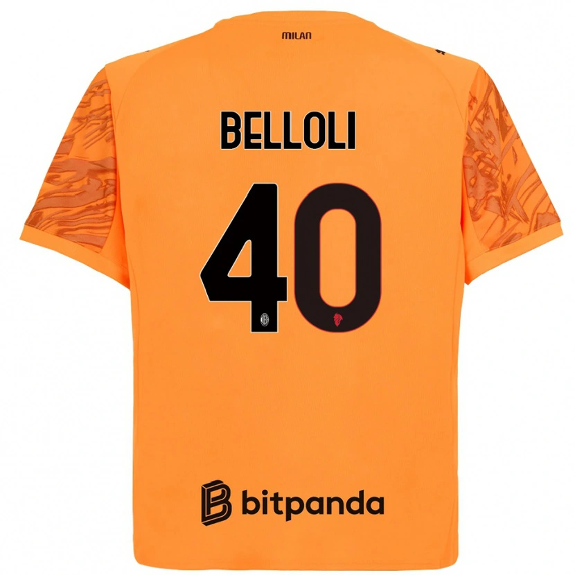 Danxen Børn Sofia Belloli #40 Orange Gul Sort Målmandstrøje 2025/26 Trøje T-shirt