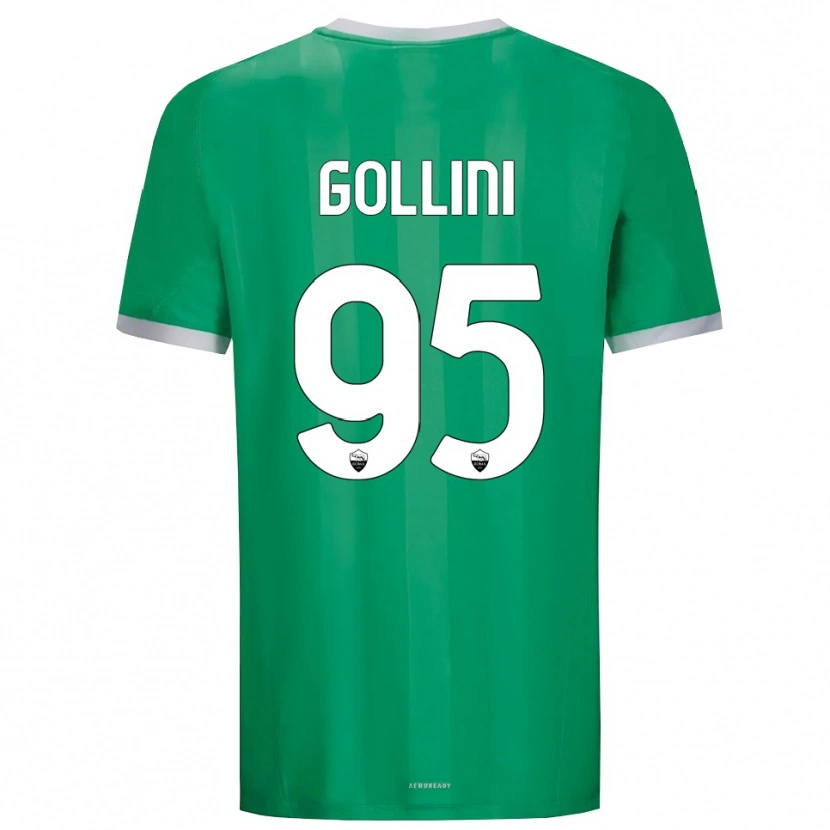 Danxen Børn Pierluigi Gollini #95 Grøn Hvid Målmandstrøje 2025/26 Trøje T-shirt