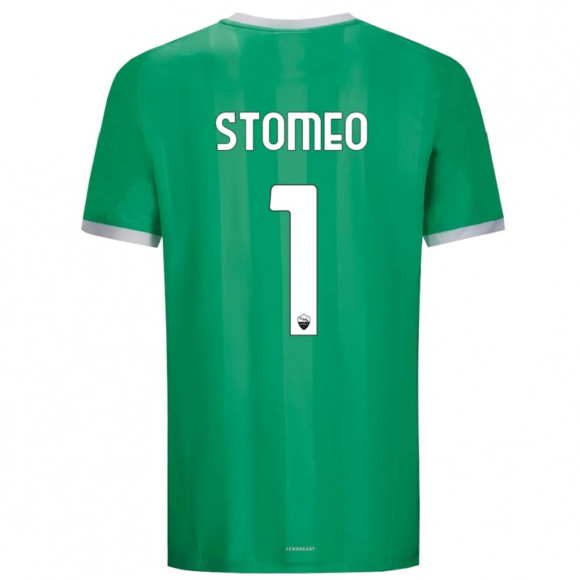 Danxen Børn Giorgio Stomeo #1 Grøn Hvid Målmandstrøje 2025/26 Trøje T-shirt