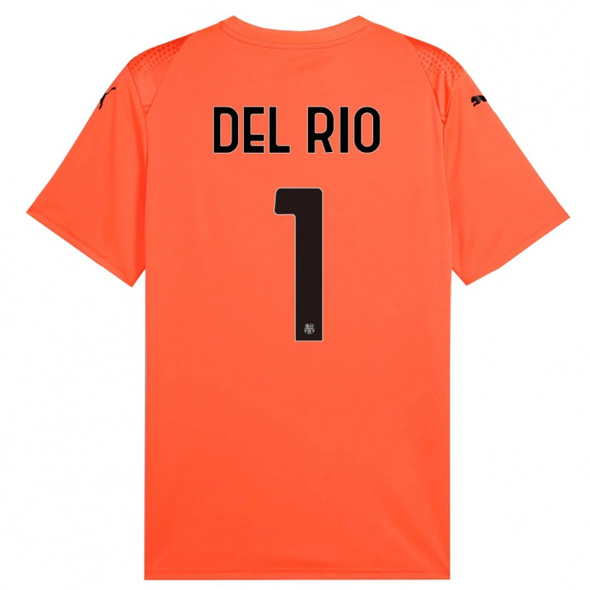 Danxen Børn Davide Del Rio #1 Orange Sort Målmandstrøje 2025/26 Trøje T-shirt