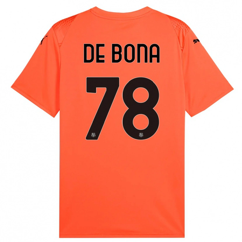 Danxen Børn Francesca De Bona #78 Orange Sort Målmandstrøje 2025/26 Trøje T-shirt
