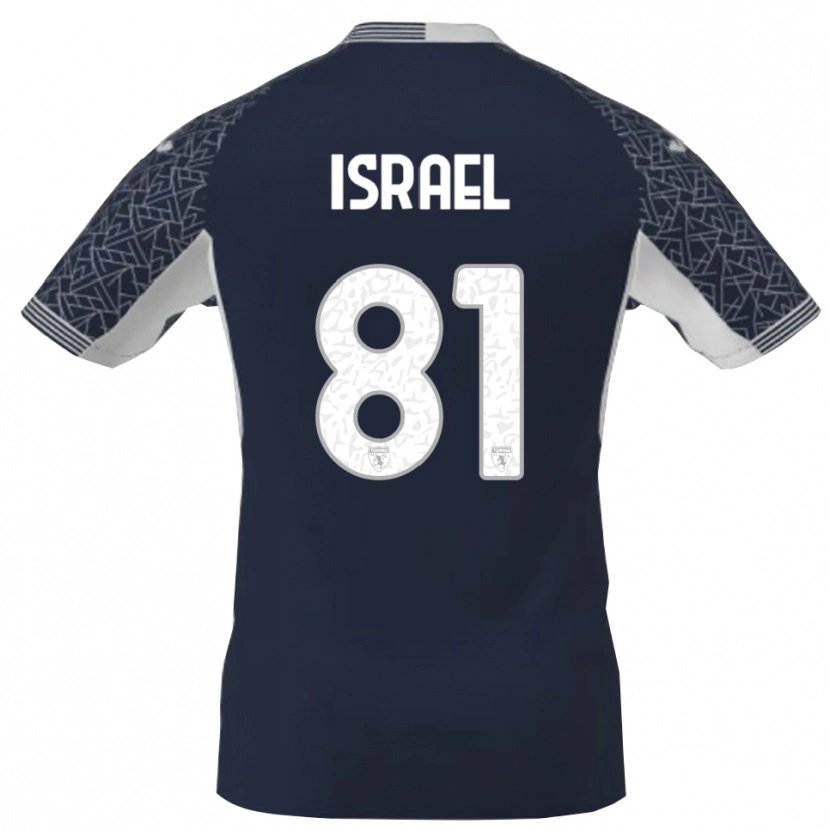 Danxen Børn Franco Israel #81 Blå Sort Hvid Målmandstrøje 2025/26 Trøje T-shirt