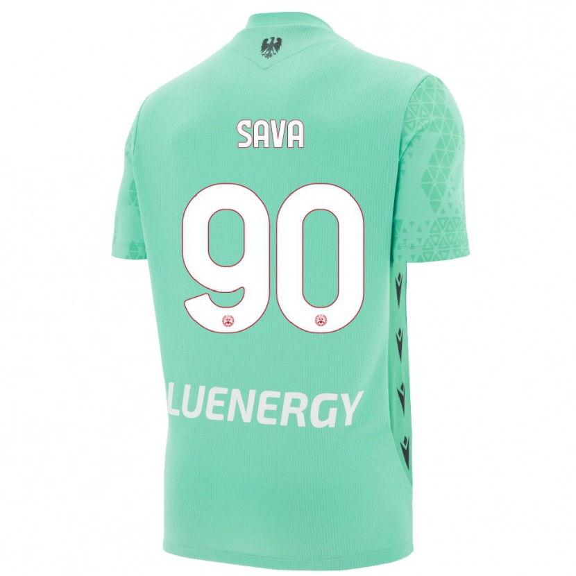Danxen Børn Răzvan Sava #90 Akva Sort Målmandstrøje 2025/26 Trøje T-shirt