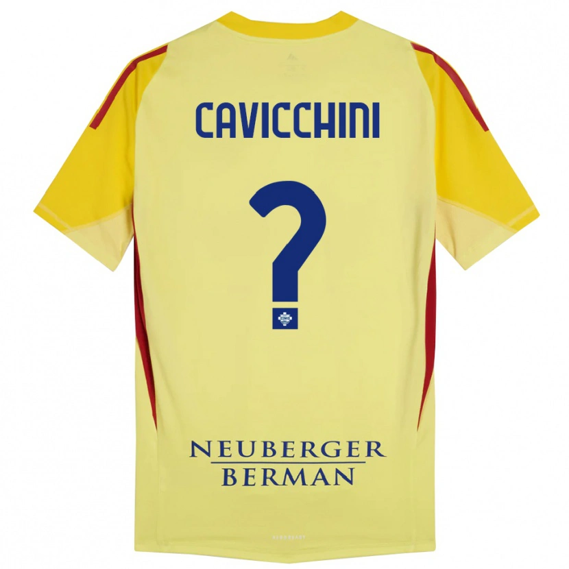 Danxen Børn Leonardo Cavicchini #0 Lysegul Sort Målmandstrøje 2025/26 Trøje T-shirt