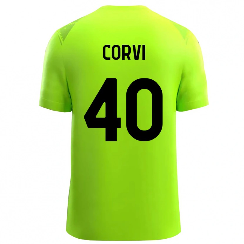 Danxen Børn Edoardo Corvi #40 Græsplæne Grøn Sort Målmandstrøje 2025/26 Trøje T-shirt