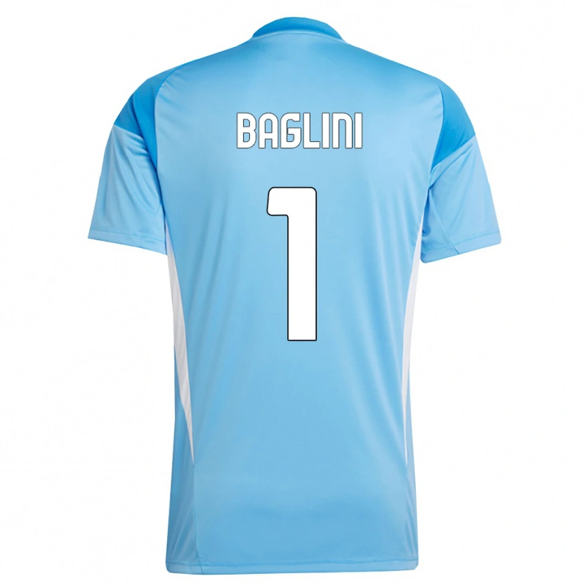 Danxen Børn Giacomo Baglini #1 Himmelblå Hvid Målmandstrøje 2025/26 Trøje T-shirt