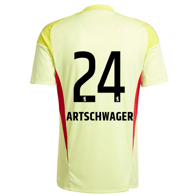 Danxen Børn Finn Artschwager #24 Lysegul Sort Målmandstrøje 2025/26 Trøje T-shirt