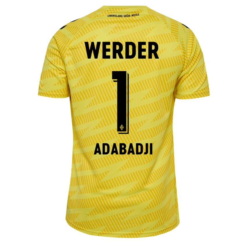 Danxen Børn Kwassi-Vivien Felix Adabadji #1 Gul Sort Målmandstrøje 2025/26 Trøje T-shirt