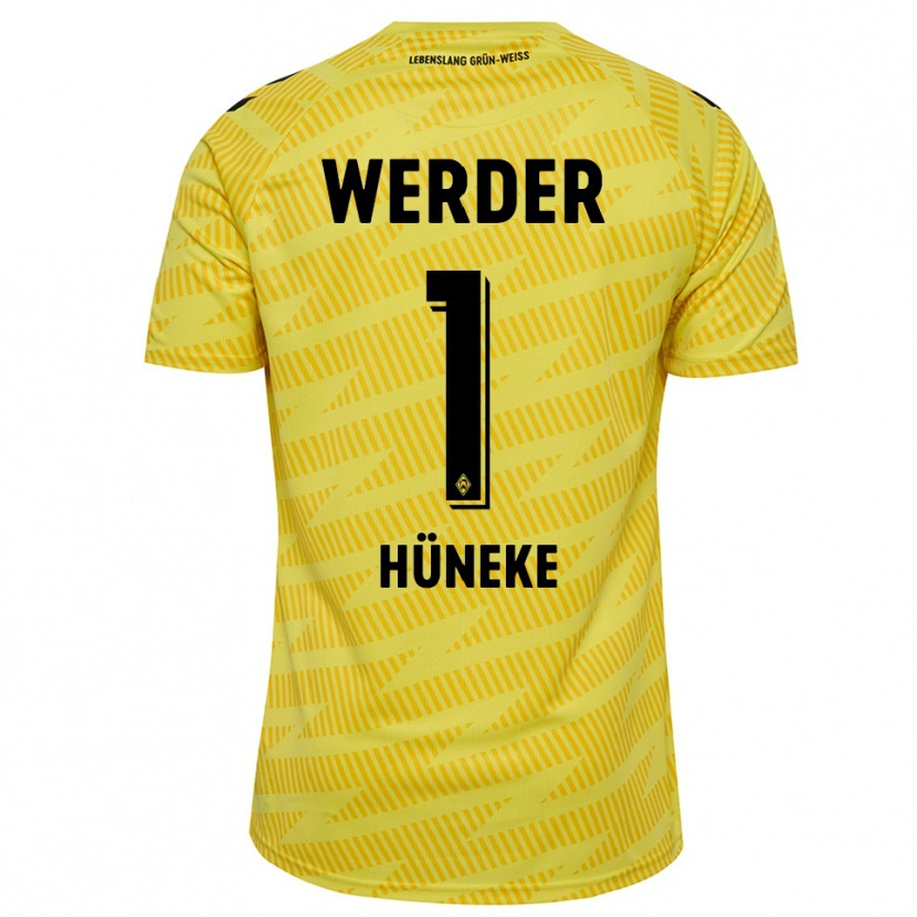 Danxen Børn Win Hüneke #1 Gul Sort Målmandstrøje 2025/26 Trøje T-shirt