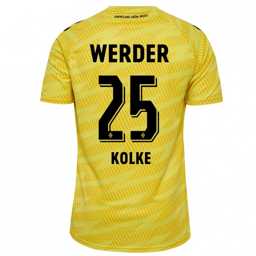 Danxen Børn Markus Kolke #25 Gul Sort Målmandstrøje 2025/26 Trøje T-shirt