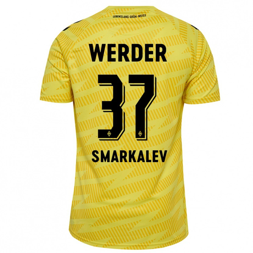 Danxen Børn Stefan Smarkalev #37 Gul Sort Målmandstrøje 2025/26 Trøje T-shirt