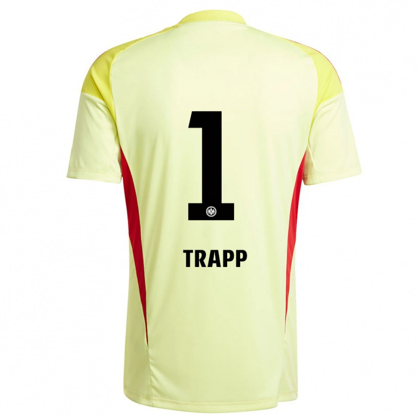 Danxen Børn Kevin Trapp #1 Lysegul Sort Målmandstrøje 2025/26 Trøje T-shirt