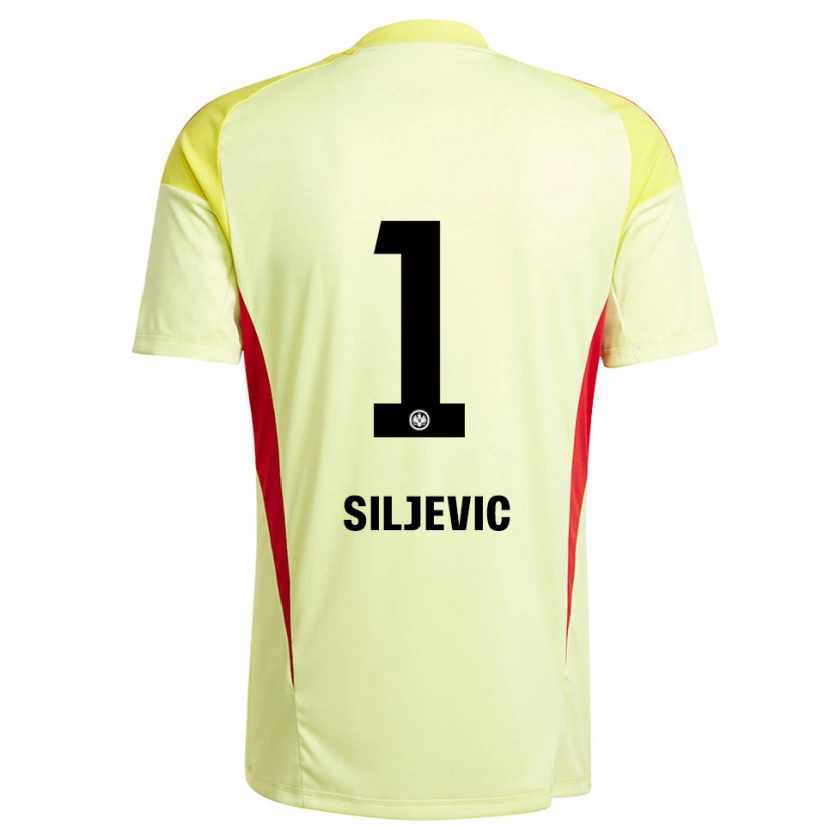 Danxen Børn Amil Siljevic #1 Lysegul Sort Målmandstrøje 2025/26 Trøje T-shirt