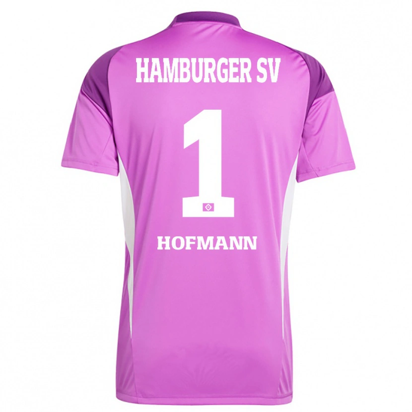 Danxen Børn Tobias Hofmann #1 Lilla Hvid Lilla Målmandstrøje 2025/26 Trøje T-shirt