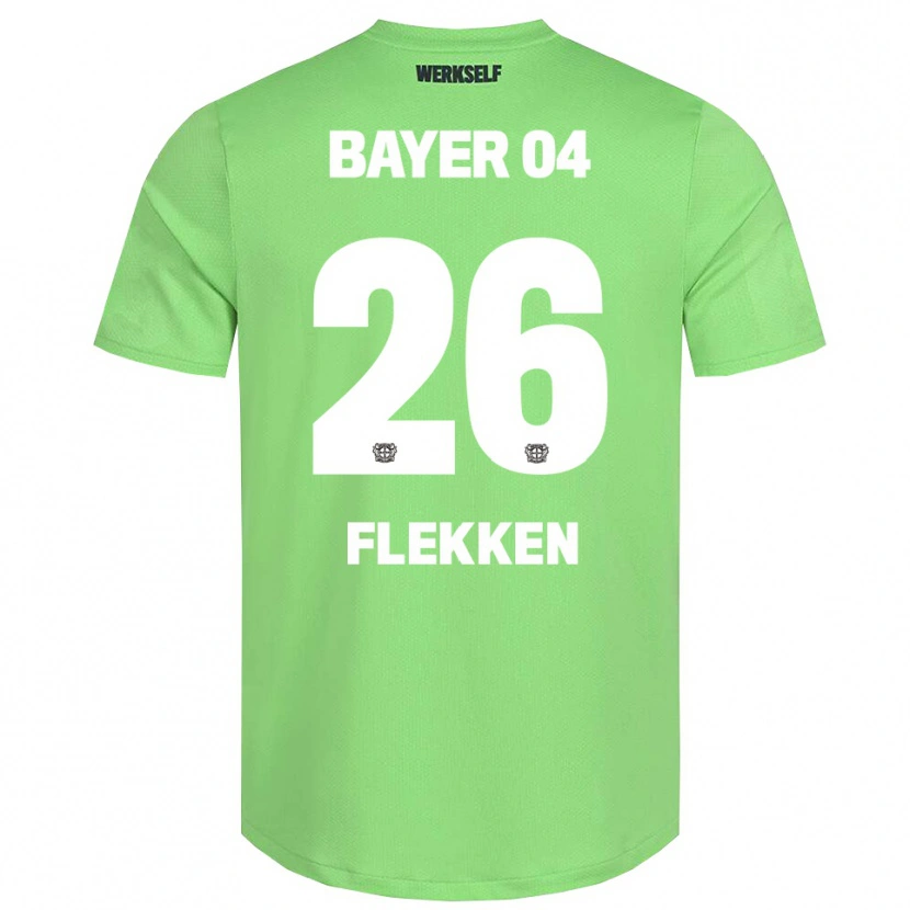 Danxen Børn Mark Flekken #26 Lys Grøn Hvid Målmandstrøje 2025/26 Trøje T-shirt