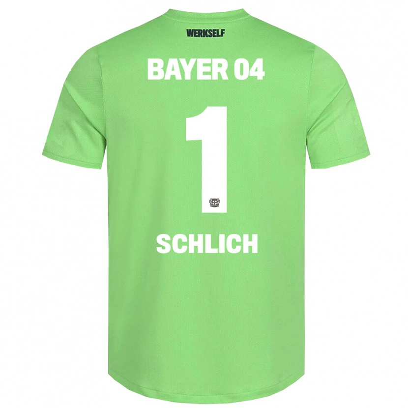 Danxen Børn Jesper Schlich #1 Lys Grøn Hvid Målmandstrøje 2025/26 Trøje T-shirt