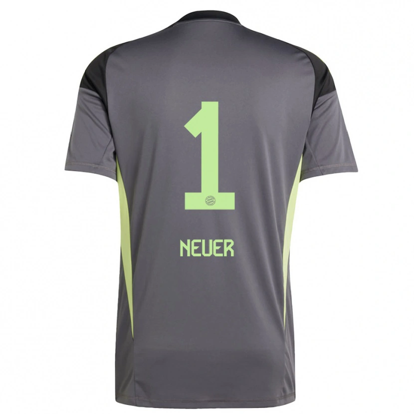 Danxen Børn Manuel Neuer #1 Sort Grøn Gul Målmandstrøje 2025/26 Trøje T-shirt