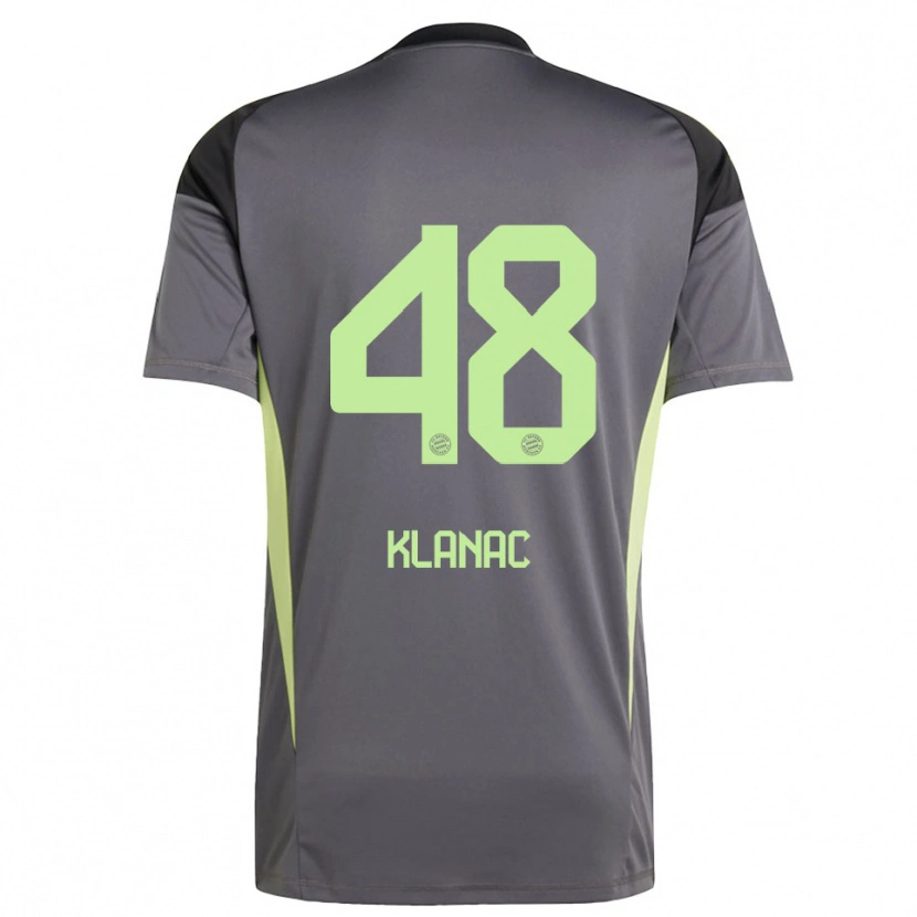 Danxen Børn Leon Klanac #48 Sort Grøn Gul Målmandstrøje 2025/26 Trøje T-shirt