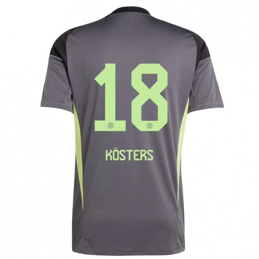 Danxen Børn Matthias Kösters #18 Sort Grøn Gul Målmandstrøje 2025/26 Trøje T-shirt