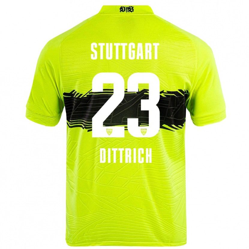 Danxen Børn Robin Dittrich #23 Grøn Gul Sort Målmandstrøje 2025/26 Trøje T-shirt