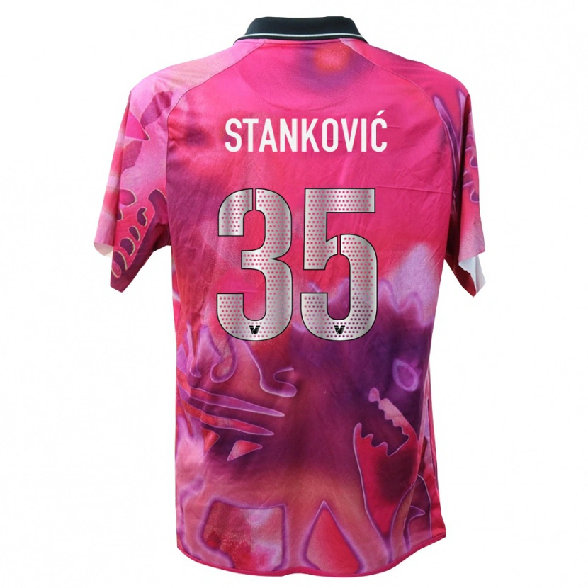 Danxen Børn Filip Stanković #35 Dybe Pink Målmandstrøje 2025/26 Trøje T-shirt