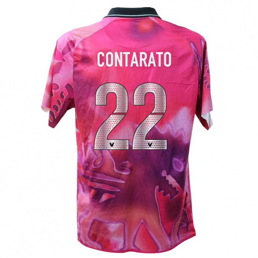 Danxen Børn Ettore Contarato #22 Dybe Pink Målmandstrøje 2025/26 Trøje T-shirt
