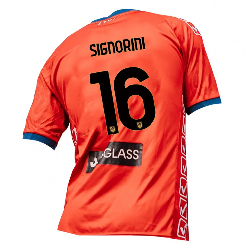 Danxen Børn Alessandro Signorini #16 Rød Orange Målmandstrøje 2025/26 Trøje T-shirt