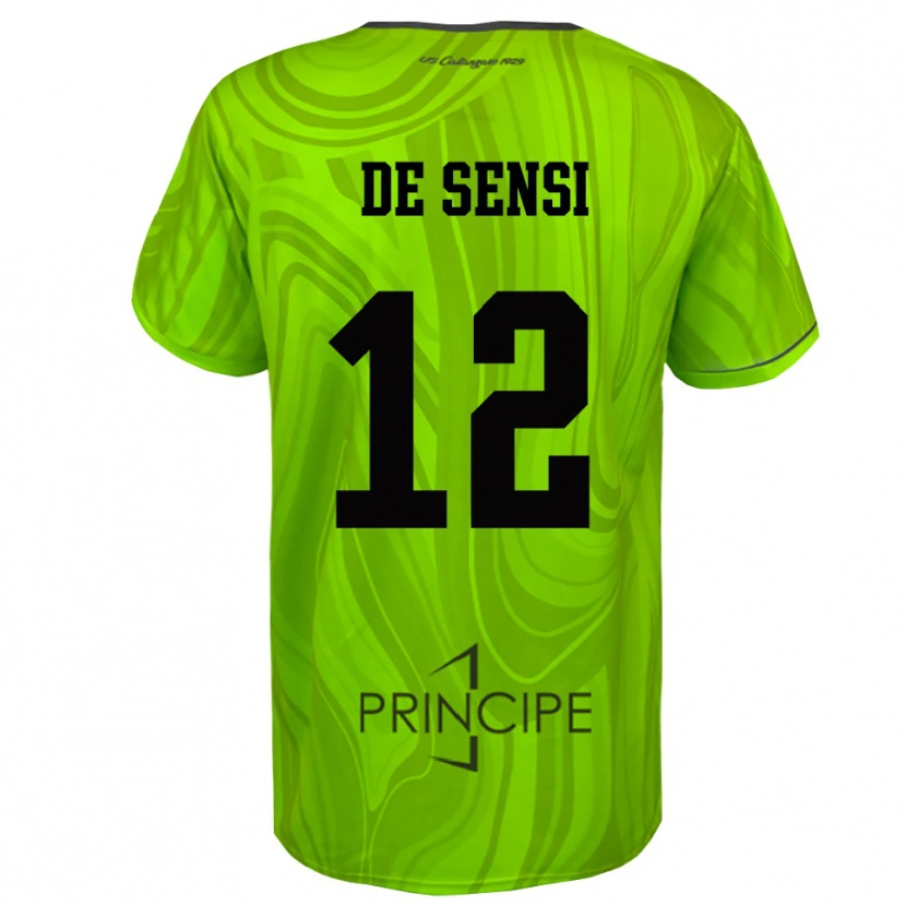 Danxen Børn Giuseppe De Sensi #12 Gul Grøn Sort Målmandstrøje 2025/26 Trøje T-shirt